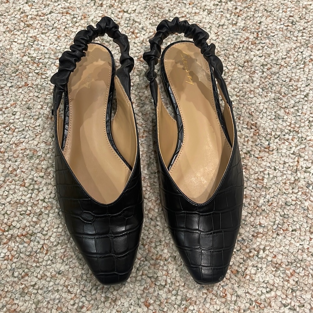 Circus NY - Black flats croco leather flats
